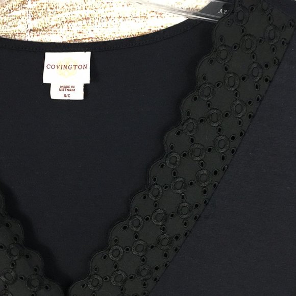 Covington Eyelet Lace Detail Pullover Top - Picture 4 of 10